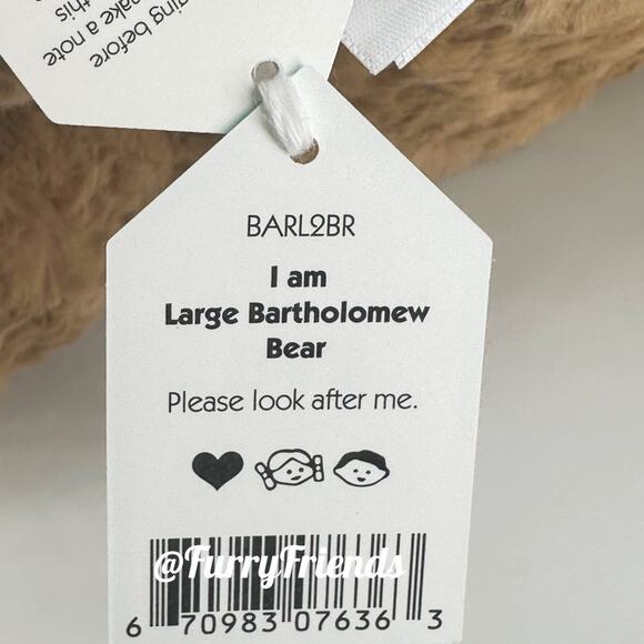 NWT jellycat large bartholomew bear - Picture 2 of 2